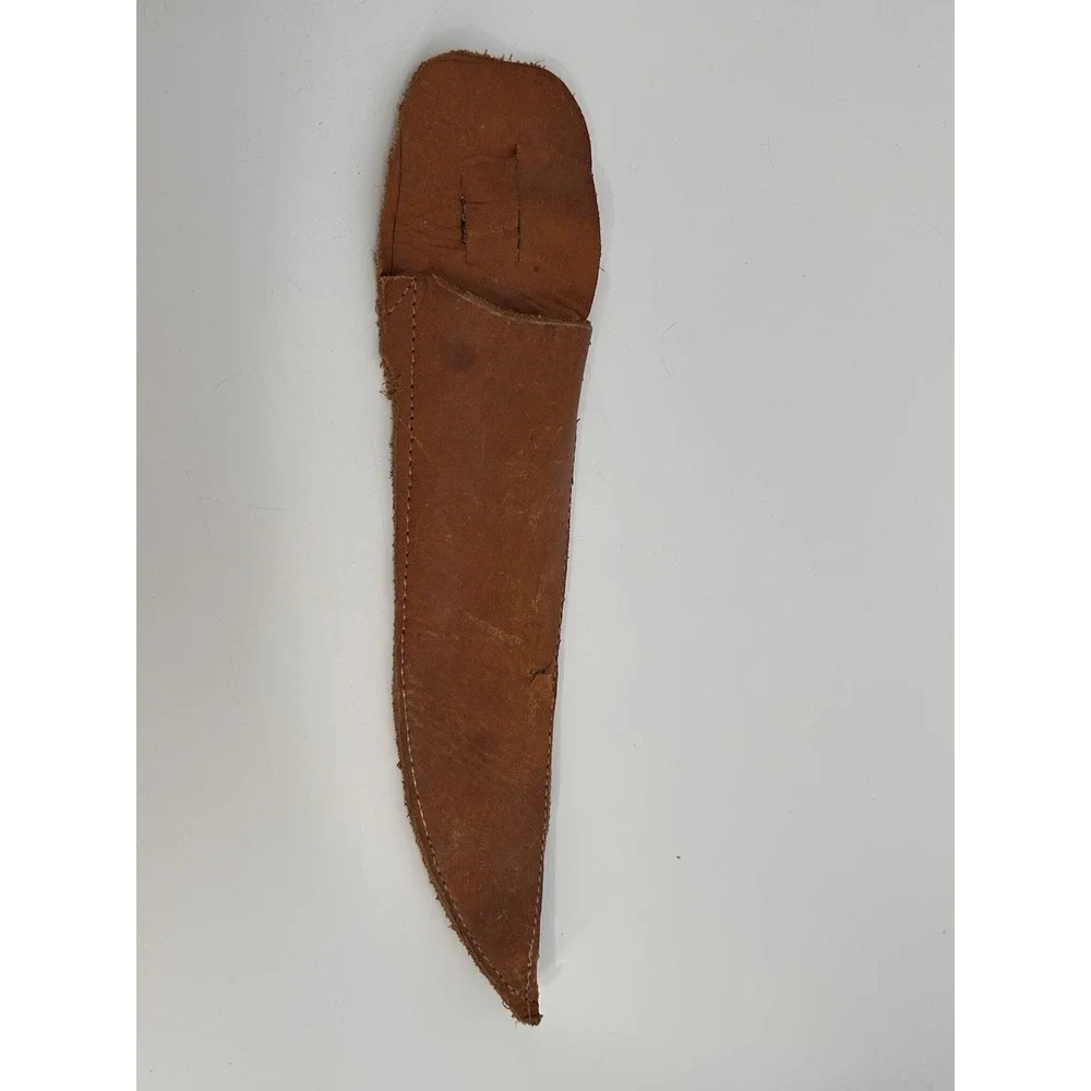 Vintage Handmade Leather Knife Sheath W/ Belt Loop 11